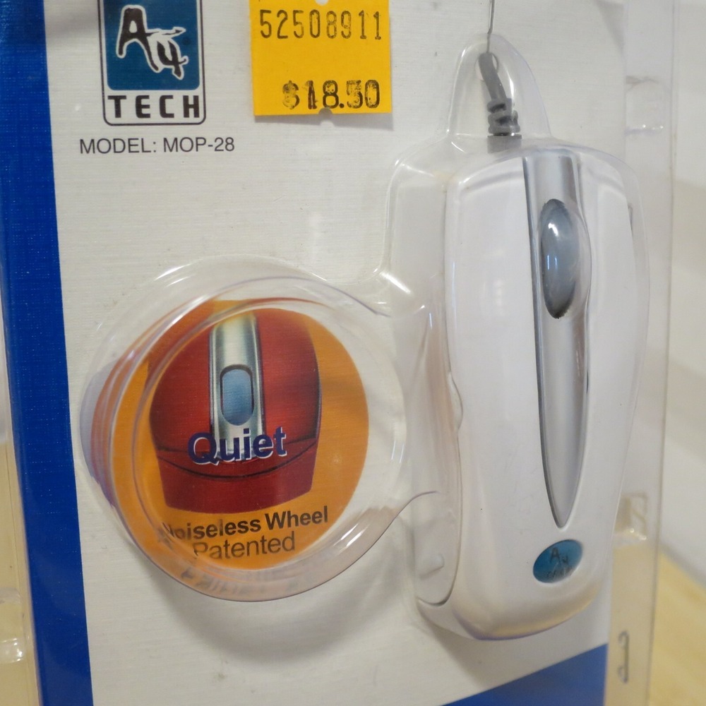 NOS A4 Tech MOP-28 USB & PS2 Mini Optical Notebook Mouse - Picture 2 of 7
